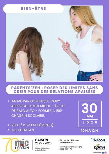 Parents'Zen : Poser des limites sans crier pour avoir des relations apaisées
